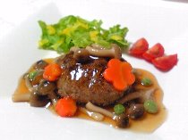 きのこの和風あんかけハンバーグ